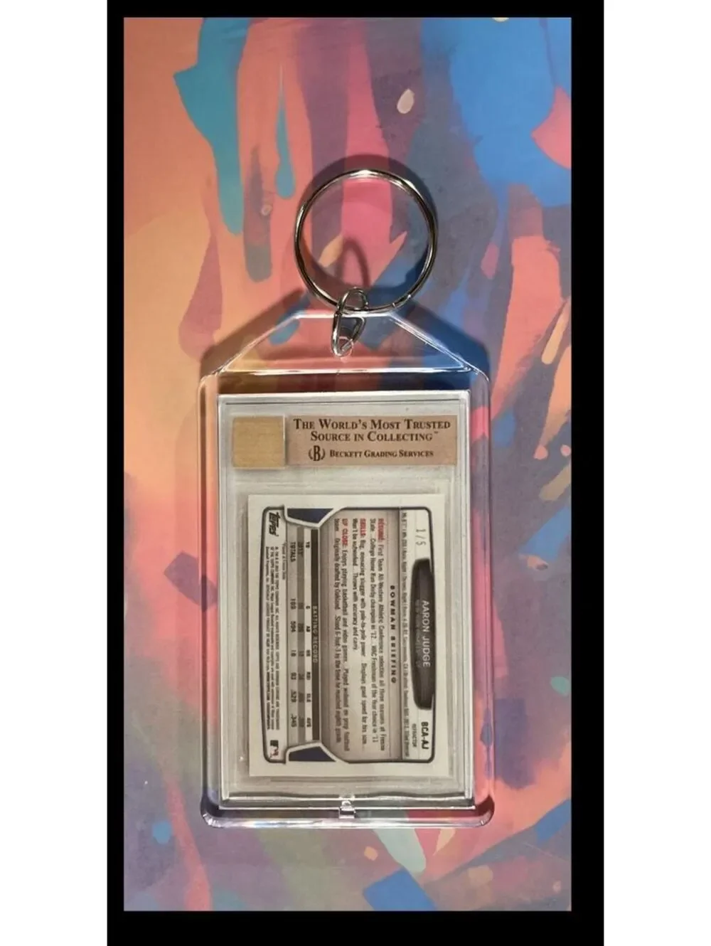 3046 Aaron Judge 2013 Bowman Chrome Auto  Custom Keychain Great Gift